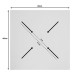 215-000045 Επιφάνεια τραπεζιού Inspire pakoworld HPL γκρι cement 60x60εκ πάχους 12mm