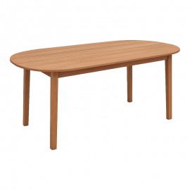 340-000009 Τραπέζι Skyl pakoworld teak ξύλο σε φυσική απόχρωση 190x90x75εκ