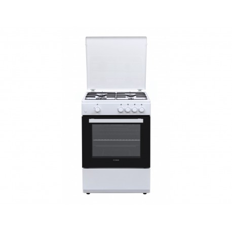 Hyundai HCGC25V-72604G/W Κουζίνα Φυσικού Αερίου 75lt με Εστίες Φυσικού Αερίου Π60εκ. Λευκή A
