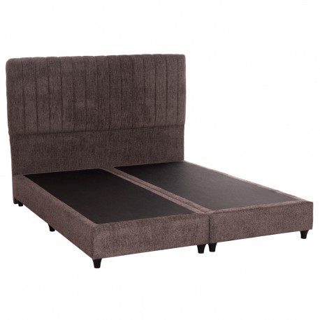 ΚΡEΒΑΤΙ ΔΙΠΛΟ HILDA HM717.02 ΥΦΑΣΜΑ ΜΠΟΥΚΛΕ ΚΑΦΕ--ΓΙΑ ΣΤΡΩΜΑ 160x200εκ.