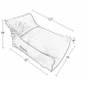 34-0040 DEREK ΠΟΥΦ GREY ΥΦΑΣΜΑ 70X107X64εκ.