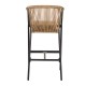 14840025 Σκαμπό ArteLibre MANDRAKA Μαύρο/Φυσικό Αλουμίνιο/Rattan 56x63x108cm Φυσικό/Μαύρο