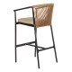 14840025 Σκαμπό ArteLibre MANDRAKA Μαύρο/Φυσικό Αλουμίνιο/Rattan 56x63x108cm Φυσικό/Μαύρο