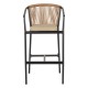 14840025 Σκαμπό ArteLibre MANDRAKA Μαύρο/Φυσικό Αλουμίνιο/Rattan 56x63x108cm Φυσικό/Μαύρο