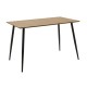 200-001153 Τραπεζαρία Cuba-Parker pakoworld σετ 5τεμ mdf σε sonoma-μαύρη απόχρωση 120x70x76cm