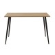 200-001153 Τραπεζαρία Cuba-Parker pakoworld σετ 5τεμ mdf σε sonoma-μαύρη απόχρωση 120x70x76cm
