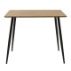 200-001154 Τραπεζαρία Cuba-Parker pakoworld σετ 3τεμ mdf σε sonoma-μαύρη απόχρωση 70x70x75cm
