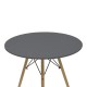 200-001158 Τραπεζαρία Julita-Parker pakoworld σετ 5τεμ mdf σε μαύρη-φυσική απόχρωση Φ80x73cm