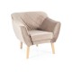 80-2778 FOTEL KARO 1 VELVET CIEMNY BEŻ BLUVEL 40 / BUK