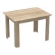 200-001160 Τραπεζαρία Manka-Parker pakoworld σετ 5τεμ mdf σε μαύρη-sonoma απόχρωση 110x80x77εκ