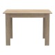 200-001160 Τραπεζαρία Manka-Parker pakoworld σετ 5τεμ mdf σε μαύρη-sonoma απόχρωση 110x80x77εκ