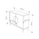 119-001237 Μπουφές Gora pakoworld σε μόκα - λευκή απόχρωση 110x35.6x82εκ