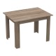 200-001161 Τραπεζαρία Manka-Parker pakoworld σετ 5τεμ mdf σε μαύρη-sonoma truffle απόχρωση 110x80x77εκ