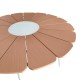 152-000090 Τραπέζι Pinap pakoworld λευκό αλουμίνιο και plywood σε φυσική απόχρωση Φ110x74εκ