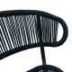373-000011 Καρέκλα στοιβαζόμενη Agus pakoworld αλουμίνιο-pe rattan σε μαύρη απόχρωση 55x63x77εκ