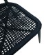 373-000011 Καρέκλα στοιβαζόμενη Agus pakoworld αλουμίνιο-pe rattan σε μαύρη απόχρωση 55x63x77εκ