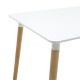 200-001210 Τραπεζαρία Natali-Parker pakoworld σετ 5τεμ MDF λευκό-πόδια φυσικό 120x80x76εκ