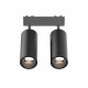 T05205-BL InLight Φωτιστικό LED 2x9W 3CCT για Ultra-Thin μαγνητική ράγα σε μαύρη απόχρωση D:16cmX4,4cm (T05205-BL)