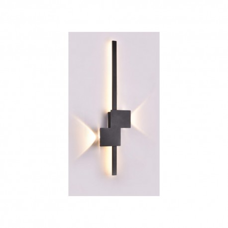 43043-BL Inlight Επιτοίχιο φωτιστικό LED 14W &amp; 2*3W 3CCT από μαύρο μέταλλο (43043-BL)