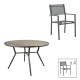 152-000102 Τραπεζαρία Appa-Moly σετ 5τεμ pakoworld αλουμίνιο και plywood σε ανθρακί απόχρωση Φ120x74εκ