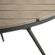 152-000102 Τραπεζαρία Appa-Moly σετ 5τεμ pakoworld αλουμίνιο και plywood σε ανθρακί απόχρωση Φ120x74εκ