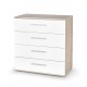 60-22282 LIMA KM-3 chest, color: sonoma oak / white DIOMMI V-PL-LIMA-KM3-BIAŁY/SONOMA