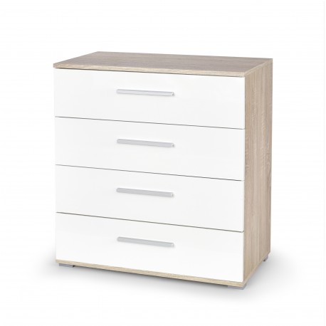 60-22282 LIMA KM-3 chest, color: sonoma oak / white DIOMMI V-PL-LIMA-KM3-BIAŁY/SONOMA