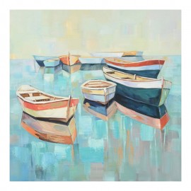 296-000062 Πίνακας σε καμβά Boatty Ι Inart 100x3x100εκ