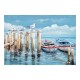 296-000051 Πίνακας σε καμβά Port Inart 100x3x70εκ