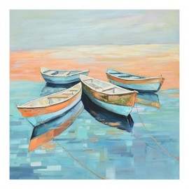296-000061 Πίνακας σε καμβά Boatty Inart 100x3x100εκ