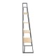 197-000293 Βιβλιοθήκη Ryder pakoworld σε oak-μαύρη απόχρωση 75x36x185εκ