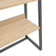 197-000293 Βιβλιοθήκη Ryder pakoworld σε oak-μαύρη απόχρωση 75x36x185εκ