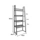 197-000293 Βιβλιοθήκη Ryder pakoworld σε oak-μαύρη απόχρωση 75x36x185εκ