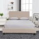 14320002 Κρεβάτι ArteLibre AZALEA Capuccino PU 213x131x88cm (Στρώμα 120x200cm) Μπεζ