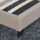 14320002 Κρεβάτι ArteLibre AZALEA Capuccino PU 213x131x88cm (Στρώμα 120x200cm) Μπεζ