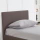 14320001 Κρεβάτι ArteLibre AZALEA Σκούρο Καφέ PU 213x101x88cm (Στρώμα 90x200cm) Καφέ