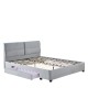 14920010 Κρεβάτι Διπλό ArteLibre PRODREAM Γκρι Ύφασμα 206x169x96cm (Στρώμα 160x200cm) Γκρι