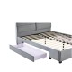 14920010 Κρεβάτι Διπλό ArteLibre PRODREAM Γκρι Ύφασμα 206x169x96cm (Στρώμα 160x200cm) Γκρι