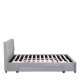 14920010 Κρεβάτι Διπλό ArteLibre PRODREAM Γκρι Ύφασμα 206x169x96cm (Στρώμα 160x200cm) Γκρι