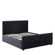 14920014 Κρεβάτι Διπλό ArteLibre SLEEPSUIT Μαύρο Ύφασμα 218x172x118cm (Στρώμα 160x200cm) Μαύρο