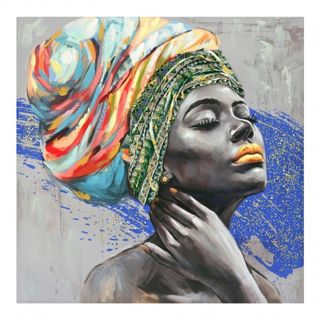 296-000047 Πίνακας σε καμβά Africana Inart 100x3x100εκ
