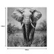 296-000049 Πίνακας σε καμβά Elepho Inart 100x3x100εκ
