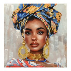 296-000057 Πίνακας σε καμβά Turban Inart 80x3x80εκ