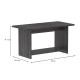 248-000026 Τραπέζι Kumba pakoworld σε ανθρακί-wenge απόχρωση 80x40x42εκ