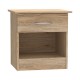 248-000027 Κομοδίνο Kona pakoworld σε oak απόχρωση 40x34x42εκ
