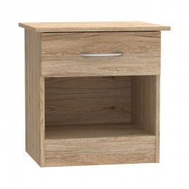 248-000027 Κομοδίνο Kona pakoworld σε oak απόχρωση 40x34x42εκ
