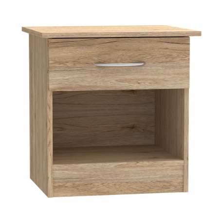 248-000027 Κομοδίνο Kona pakoworld σε oak απόχρωση 40x34x42εκ