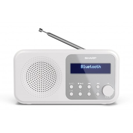 Sharp Tokyo DR-P420(WH) Φορητό Ραδιόφωνο Επαναφορτιζόμενο DAB+ με Bluetooth και USB Λευκό