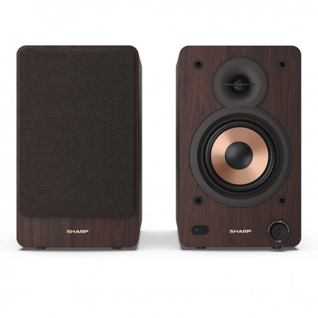 Sharp CP-SS30 Αυτοενισχυόμενο Ηχείο 2 Δρόμων με Bluetooth 60W (Τεμάχιο) Καφέ