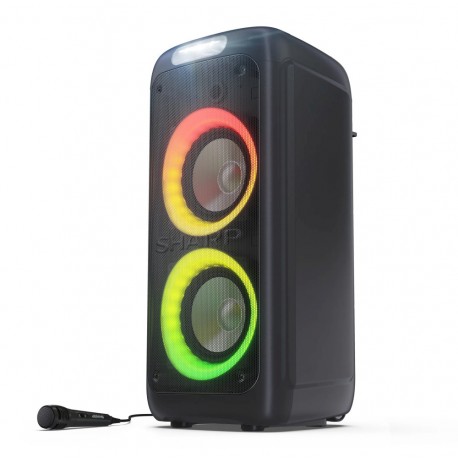 Sharp Σύστημα Karaoke με Ενσύρματo Μικρόφωνo PS-949 Party Speaker σε Μαύρο Χρώμα